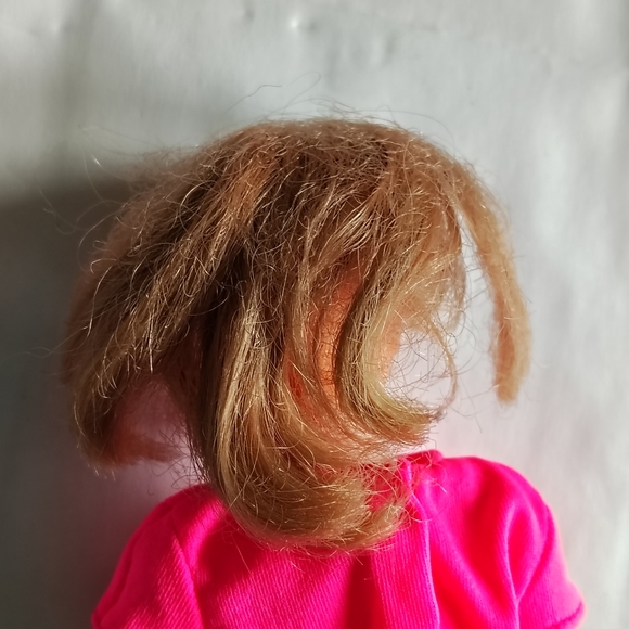 Vintage Blonde Hair Doll Pink Rock Shirt Blue Maxi Skirt Hong Kong Unbranded - Picture 14 of 16